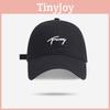 Head Big Simple Baseball Cap With Solid Color And Letter Embroidery Design