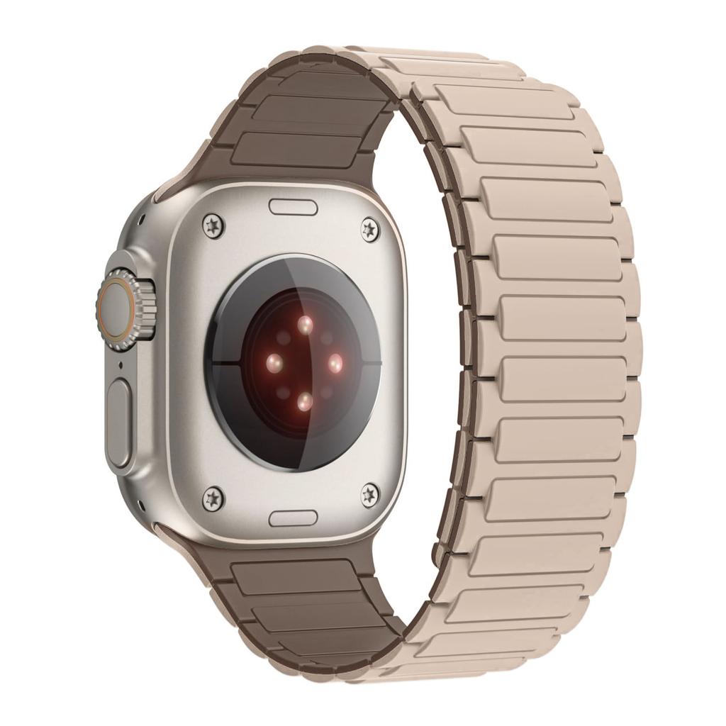 Magnetic Silicone Strap for Apple Watch Bands ultra 2 3 49mm 44mm 40mm 45mm 41mm 46mm correa Bracelet iWatch Series 11 10 9 8 Se