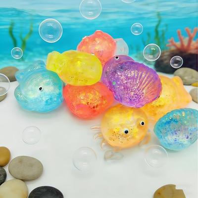 Maltose Squishy Toy, Creative Sea Animal Fish Shell Crab Stress Ball, Soft Slow Rebound Decompression Fidget Gift