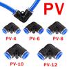 10 Stück PV-Grad-Winkelstück Pneumatik-Schnellkupplung Kunststoff 4mm 6mm 8mm 10mm 12mm Luftschlauch-Fittings Rohr-Steckverbindung Wasser-Schnellkupplung