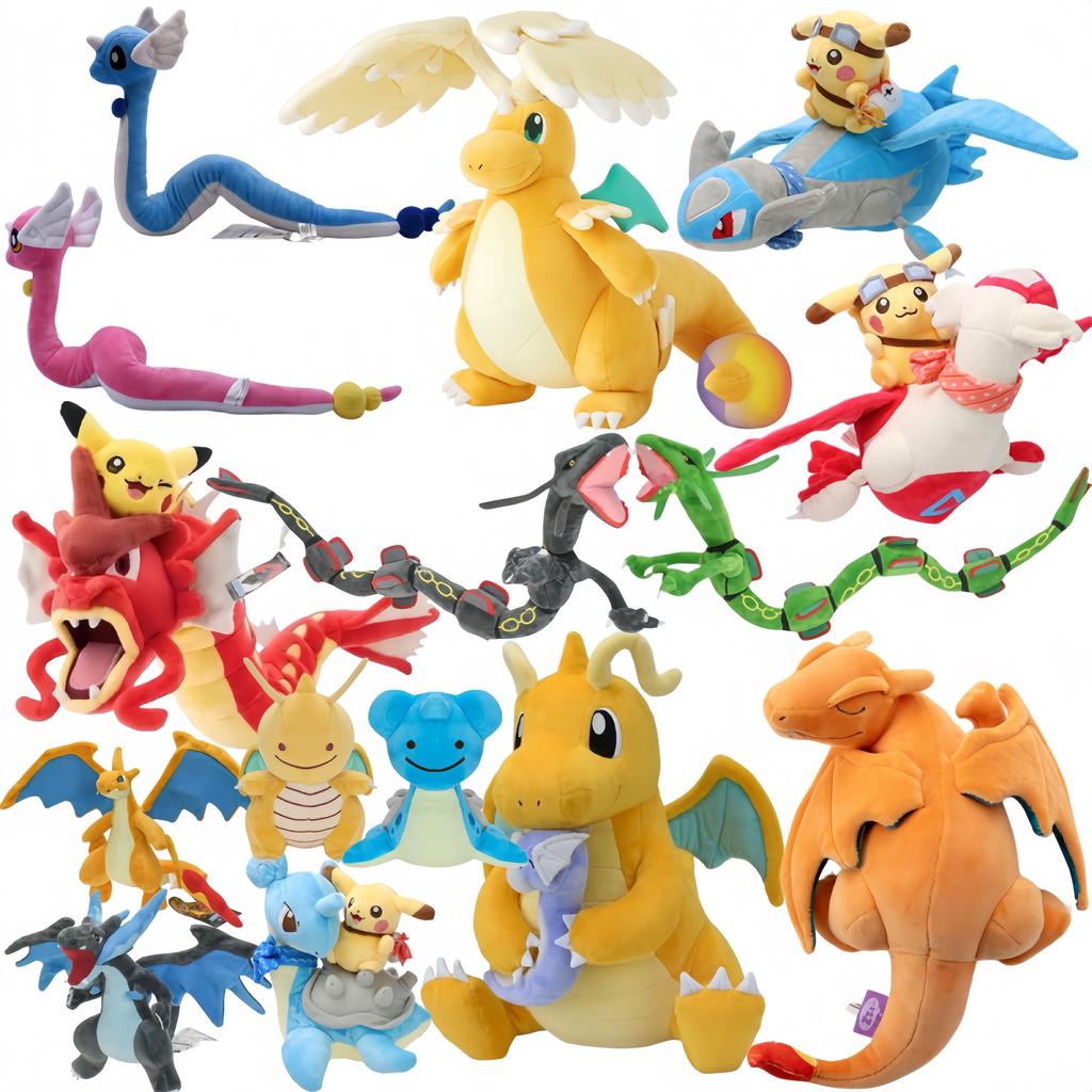 Super Evolution Dragon Charizard Dragonite Plush Toy Shiny Charizard Xy Dragonair Rayquaza Gyarados Peluche Anime Doll