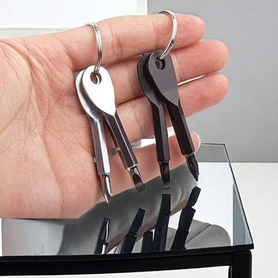 Portable  Slotted Screwdriver Set Key Ring Mini Pocket Cross Screw Driver Repair Tool Gadget