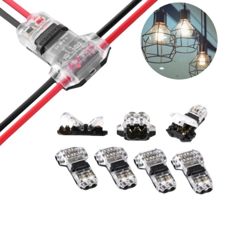 10Pcs No Wire Stripping Wire Splices Connector Replacement T Tap Wire Connector Quick Splices Wire Wiring Connector