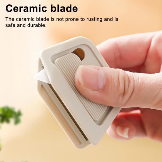 2Pcs Mini Magnetic Unboxing Cutter with Safety Ceramic Blades Auto-Retract Grooves Box Opener for Cardboard Crafts Portable Package Opener