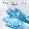 Silicone Bath Brush Gloves for Pets - Massage and Scrub for Dogs and Cats.