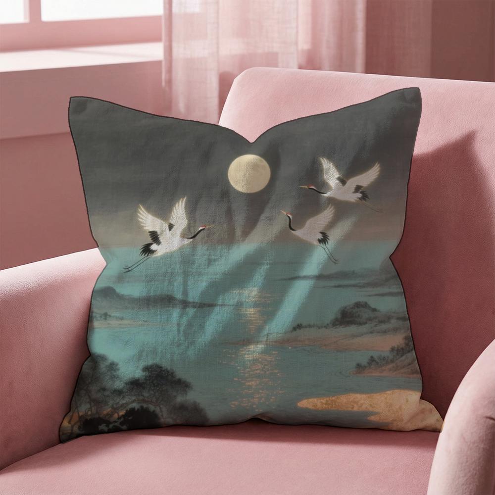 R-Żuraw szary POSZEWKA NA PODUSZKĘ Zwierzę Wielostronna Poszewka na Poduszkę do Domu i Samochodu - Dwustronna, Miękka i Trwała do Codziennego Użytku