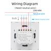 WiFi Bluetooth Dual-Mode Smart Switch with Neutral Wire, Voice Control Compatible with Alexa & Google Home