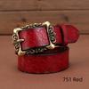 Genuine Womens Leather Belt Simple Design Alloy Buckle Casual Formal Attire