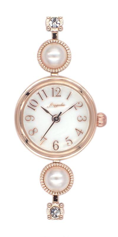 

Fragola Pearl Stone Bracelet Watch PG Rose Gold [Follow] N03723A-4 Women s розовый