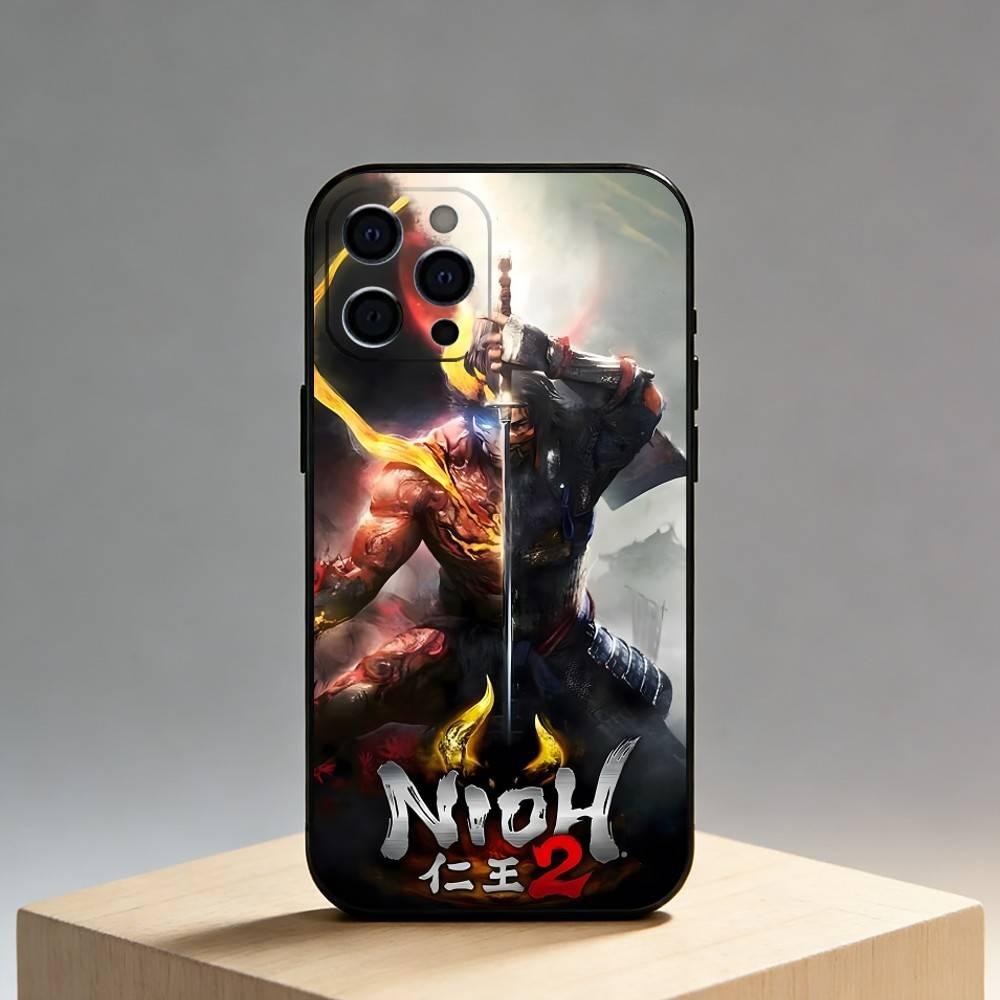Game N-Nioh Pritend Phone Case For iPhone17,16,15,14,13,12 Plus,Max Soft Silicone Black Cover iPhone14ProMax