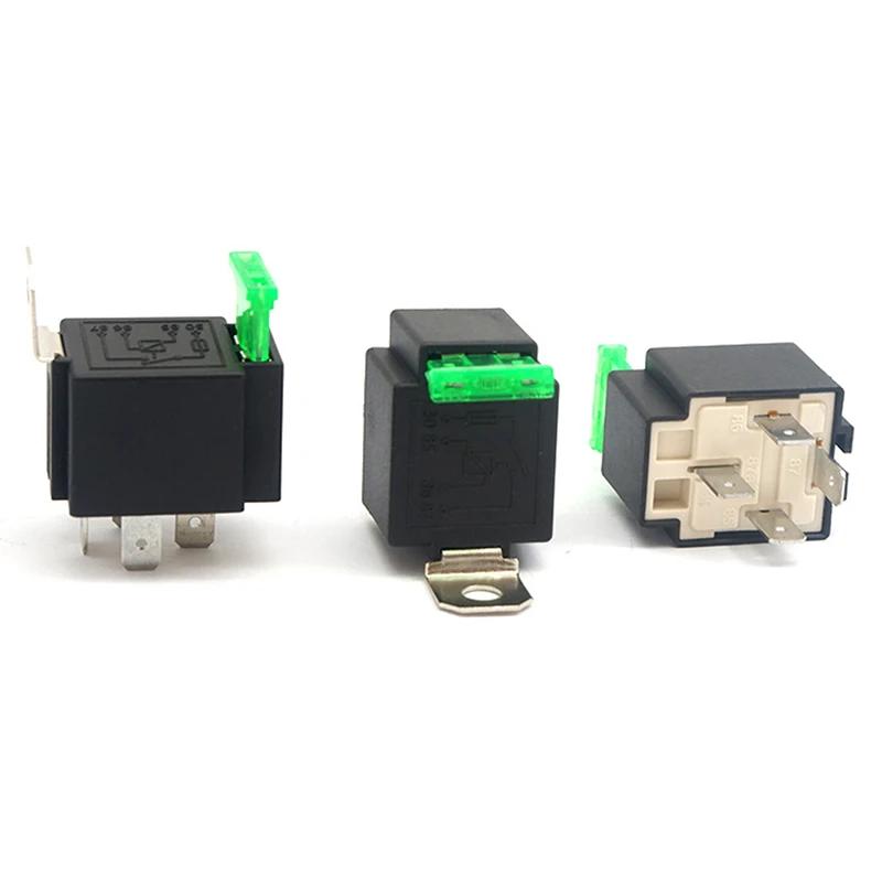 High Quality 12V DC 4 Pin Car Automotive Fused Relay 30A Normally Open Relais 40A Fuse With 4pin/5Pin  Backrest