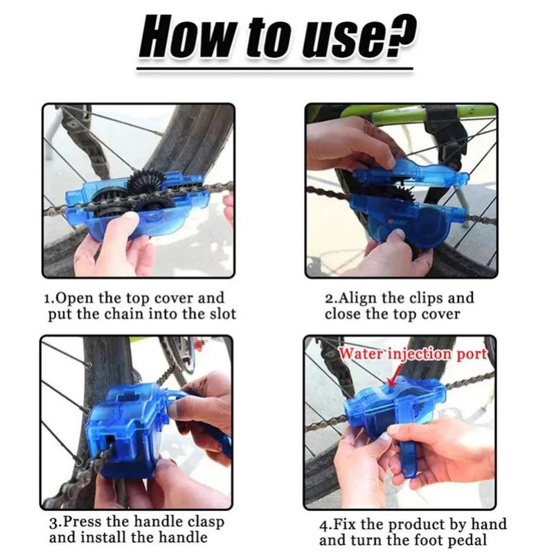 Curățător Portabil Lanț Bicicletă Perii Bicicletă Scrubber Instrument Spălare Kit Curățare Ciclism Montan Accesoriu Exterior