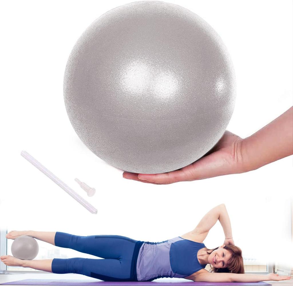 Lanjue Small Pilates Ball, 25 cm Non-Slip Fitness Ball, Gym Ball, Small, Soft Yoga Ball for Abdominal and Shoulder Training, Balance, Sports, Pilates