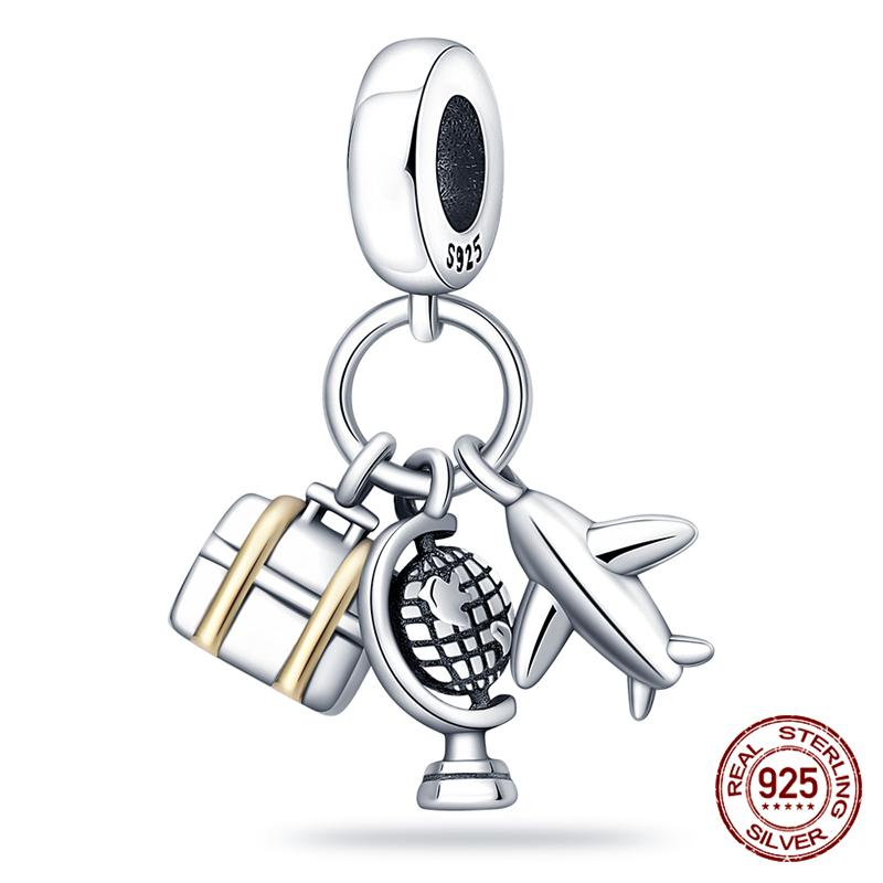 100% Genuine 925 Sterling Silver Ocean Collection Seashell Turtle and Heels Charm Beaded for Original  Bracelet Bracelet