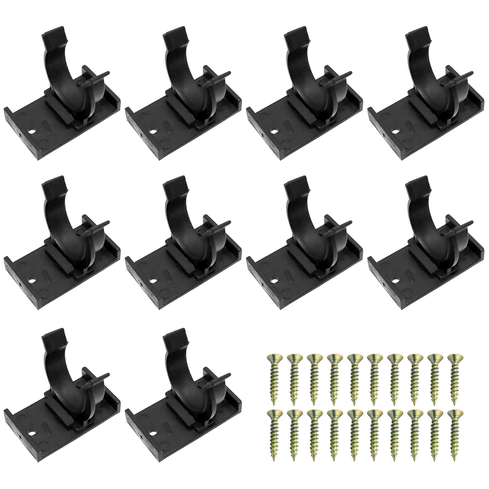 

10 шт. Регулируемые ножки шкафа с саморезами Пластиковый плинтус зажим для ванной комнаты чёрный