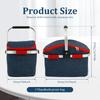Picnic Basket D600 Oxford Cloth Insulation and Waterproof Shopping Basket Large Capacity Foldable Outdoor Carry Basket for Lunch