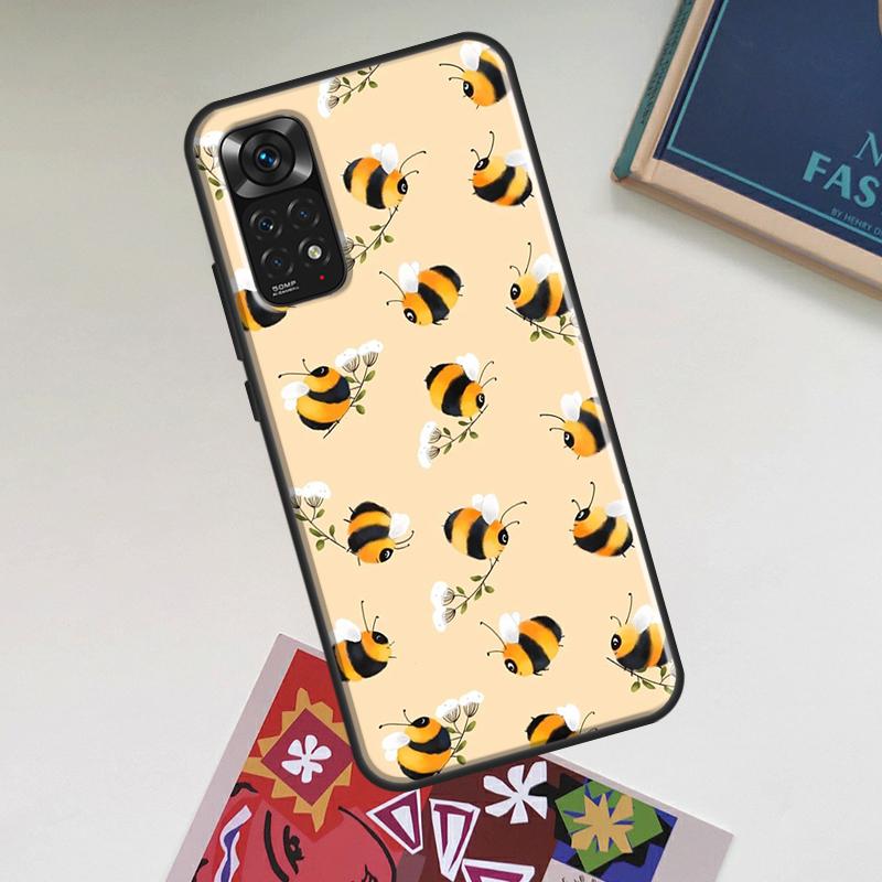 Bee Art Case For Xiaomi Redmi Note 12 Pro Plus 8 9 10 11 Pro 8T 9S 10S 11S 12S 9C 10A 10C 12C Cover