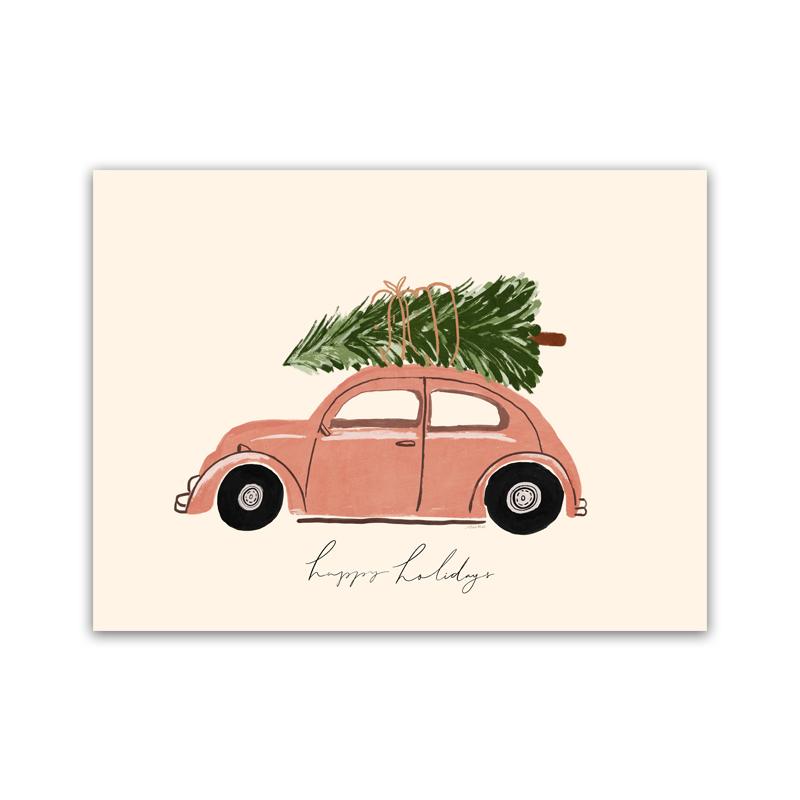 Christmas Tree Garland Decor Posters Merry Christmas Canvas Painting Nordic Poster Holiday Room Wall Art Picture For Home Decor