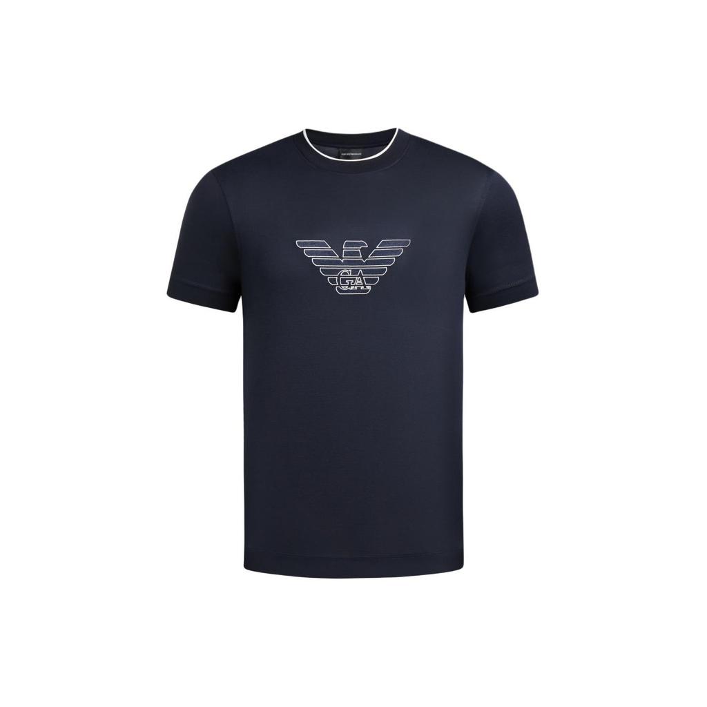 EMPORIO ARMANI SS24 T Shirt Men's Marine Blue 3D1TD4-1JUVZ-09Q9