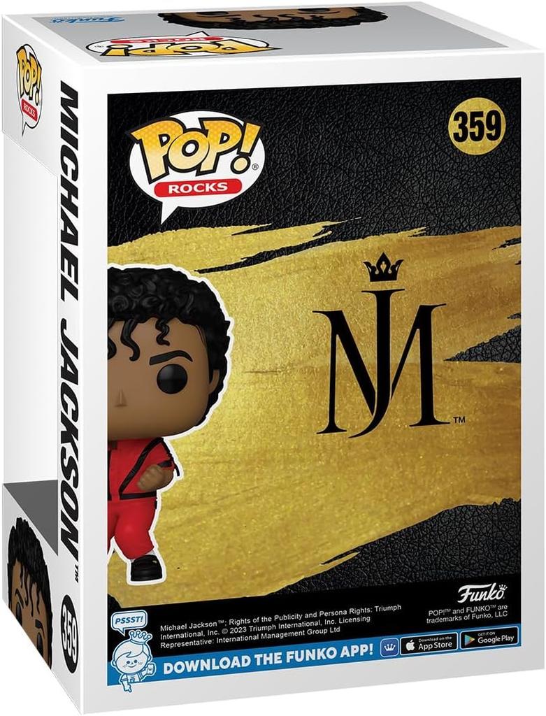 POP Rocks: Michael Jackson – Thriller Funko Vinyl Figure (Includes Compatible Box Protector Case), Multicolor, 3.75 Inch