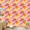 Watercolor Galaxy Wallpaper Peach, Cream and Coral 50x1000