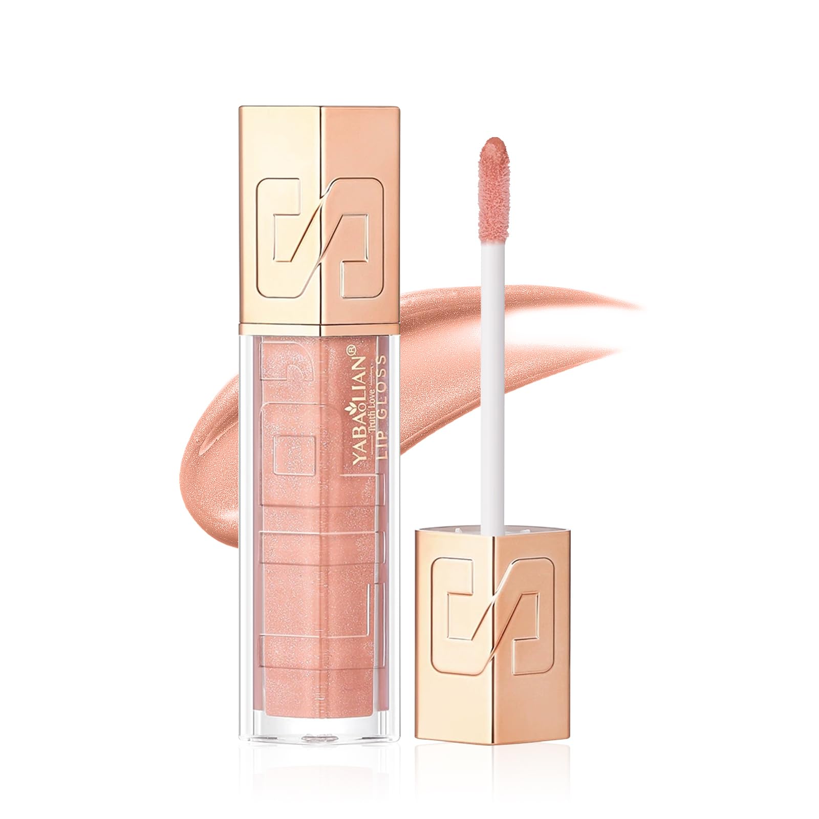 

Lynlyulinger Volumizing Lip Gloss - Non-sticky, Glasting Color, Moisturizing, Glitter, Sheer, Shiny, Plump, Fine Line Care, Hyaluronic Acid Formula -