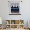 1Pc Floating Sheer White Cafe European Style Valance Kitchen Window Drapes Lace Curtains Window Drapes