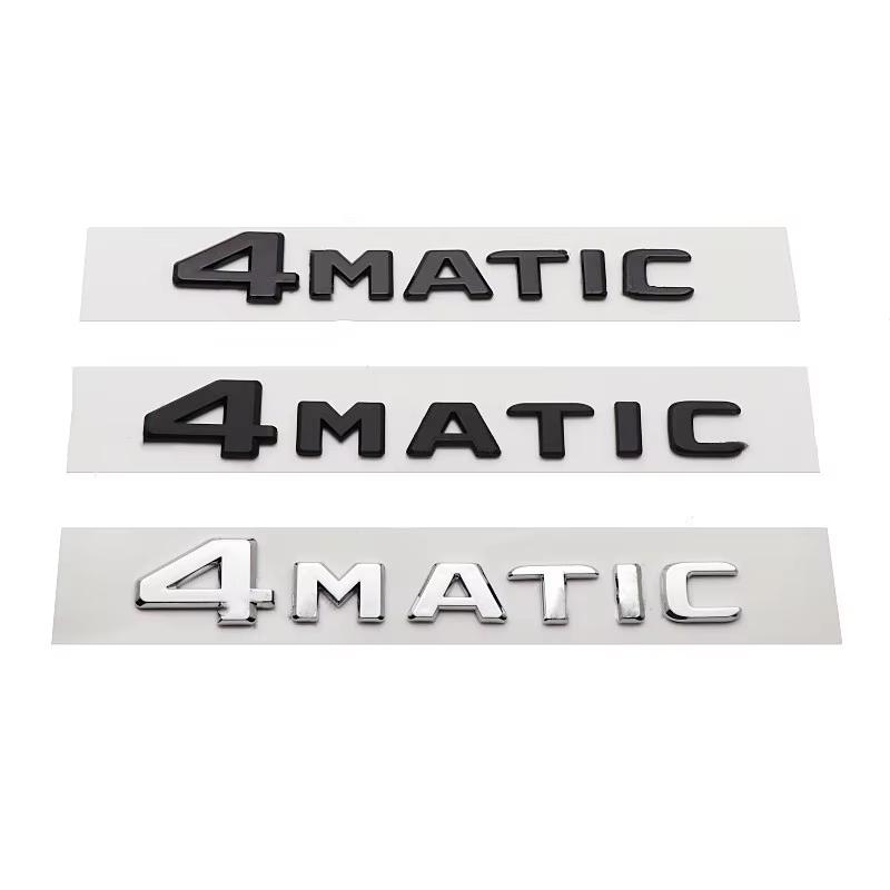 3D ABS 4MATIC Logo Car Rear Trunk Letters Emblem Badge Stickers For Mercedes Benz W246 W204 W205 W212 W213 R350 C300 E300 W447 DL8