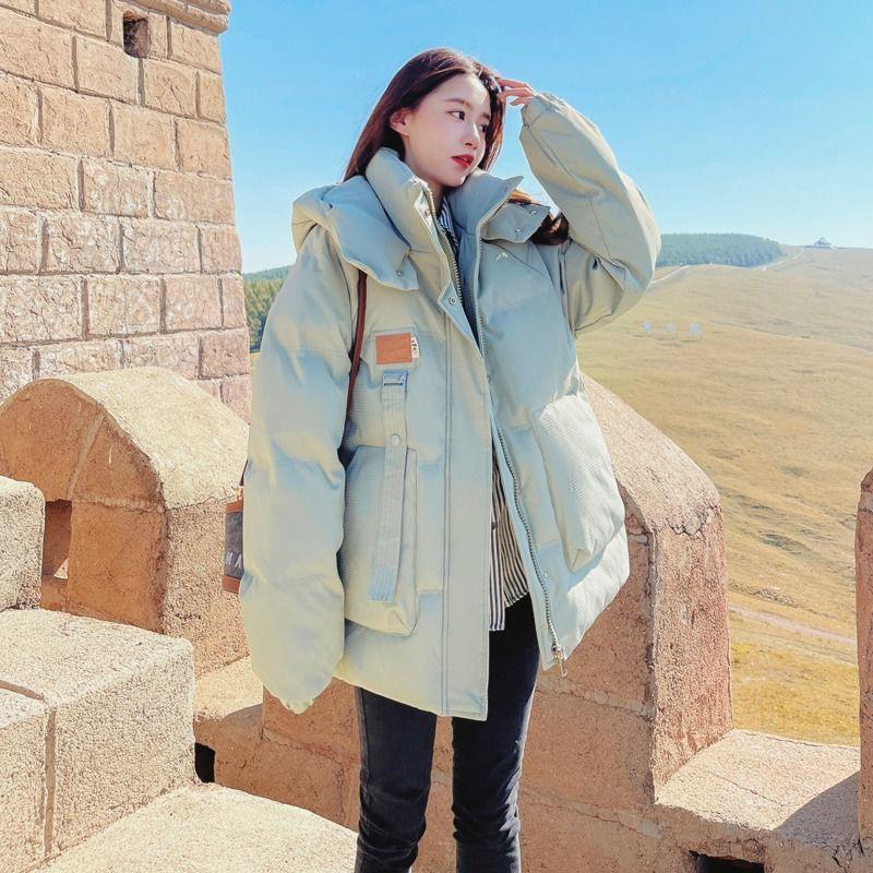 Down cotton-padded clothes women's winter new tooling thickened jacket vze bread clothes cotton-padded jacket tide