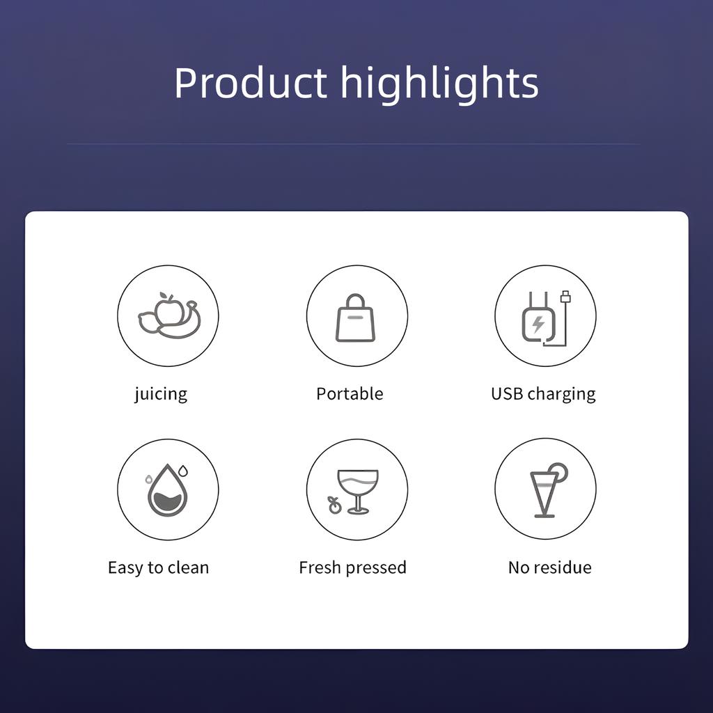 Spremiagrumi elettrico USB ricaricabile ad alta resa di succo, spremiagrumi automatico senza fili