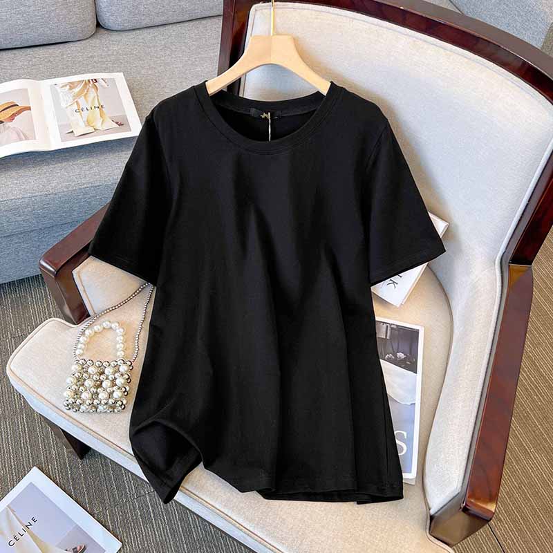 Plus Size Women's Short Sleeve T-shirt Round Neck Tops Oversize T-shirt