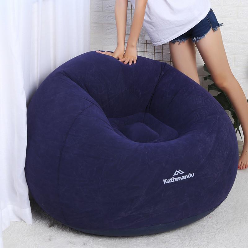 Inflatable Flocking Lazy Sofa Seat for Living Room