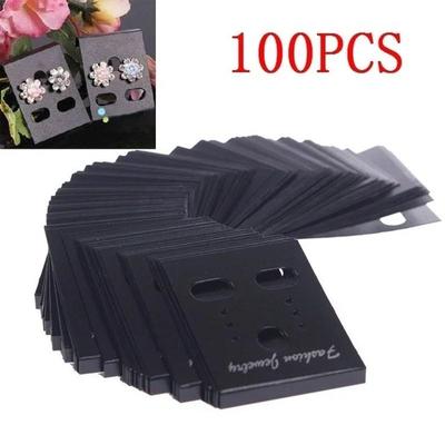 100Pcs/bag Earring Ear Studs Jewelry Hanging Holder Display Hang Cards for Jewelry Packaging  Displays Jewelrys Storage Tools