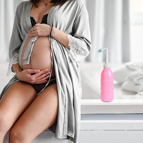Mihauuke Feminine Vaginal Cleansing, Feminine Care Cleaning - Reusable Vaginal Cleaning Container, Douche Cleaning System, Handheld Female Syringe Cle