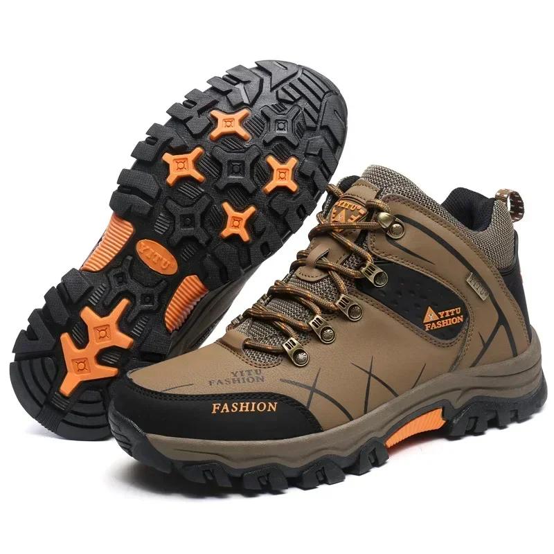 Men's Ankle Boots High Quality Outdoor Mountaineering Men's Sneakers Sports Casual Shoes Platform Men Hiking Boots No-slip