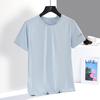 Women's Quick-Dry Ice Silk T-Shirt, Lightweight & Breathable, Casual Round Neck Short Sleeve