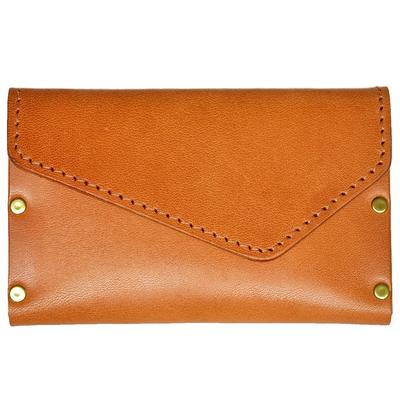 [TAVARAT] [TVRT] Business Card Holder, Genuine Leather, Made In Japan, Himeji Leather, Brass, Compact Card Case, Unique Design (Camel)