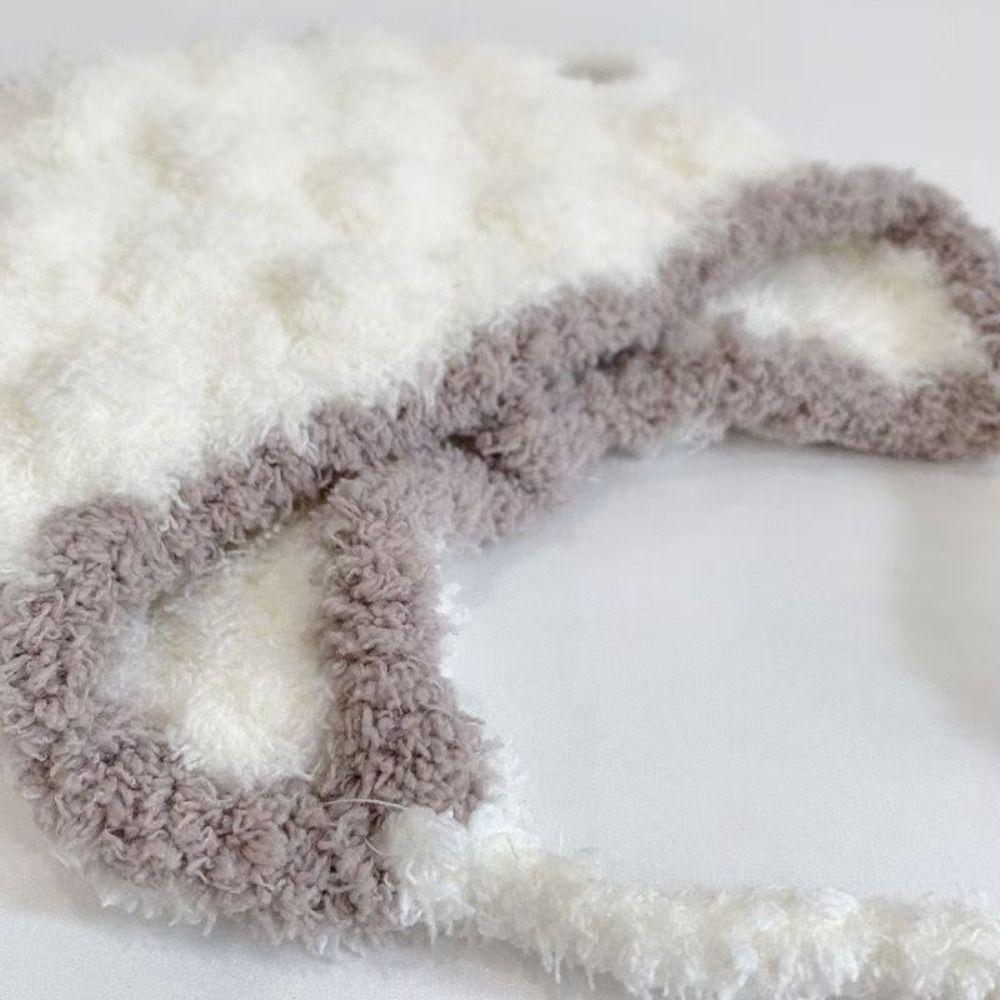 Lamb Plush Animal Hats Scarf Fashion Design Plush Hat with Scarf Children Fleece Hat  Ear Protector