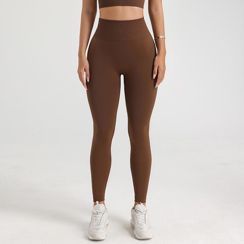 Sportovní kalhoty s vysokým pasem na zvednutí boků broskvové kalhoty Nude Fitness Yoga Kalhoty Úzké kalhoty Nine Minute