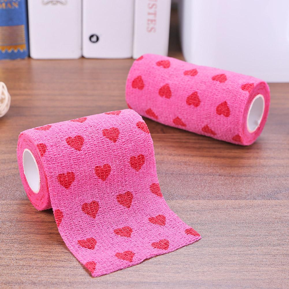 Printed Self Elastic Adhesive Athletic Tape Wraps 2.5cm/5cm/7.5cm Sports Colorful Bandage for Tattooing Finger Joint Knee Pet