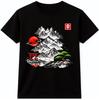 Japanese Landscape T Shirt Mountain Sakura Bonsai Art Graphic Tee