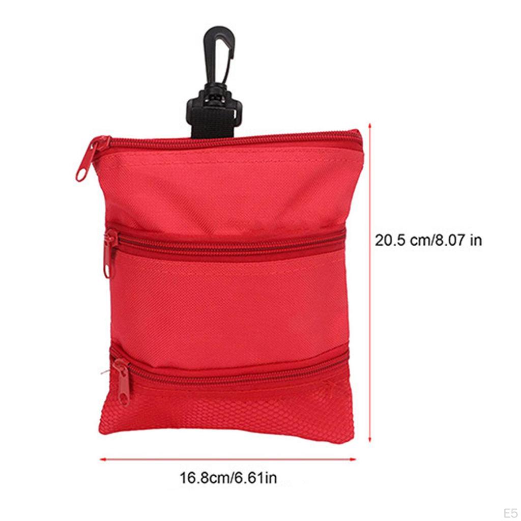 , Golf Ball Bag, Golfer Gift, Multipurpose Portable Valuables Holder for Markers, Accessories,