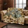 Cartoon Dollar Euro Money Rich Flannel Blanket Soft Warm Throw Blanket for Bedroom Living Room Bed Travel Camping Picnic Gift