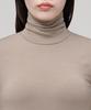 MUSINSA STANDARD WOMAN Women'S Tencel Slim Turtleneck T-Shirt [Dusty Beige]