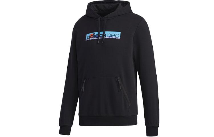 Adidas Neo Sweatshirts Men s Black Hooded Moderate Regular GM2332 L