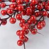 60PCS Artificial Red Berries Fake Flowers Fruits Berry Stems Crafts Floral Bouquet For Wedding Christmas Tree Decoration-B61B