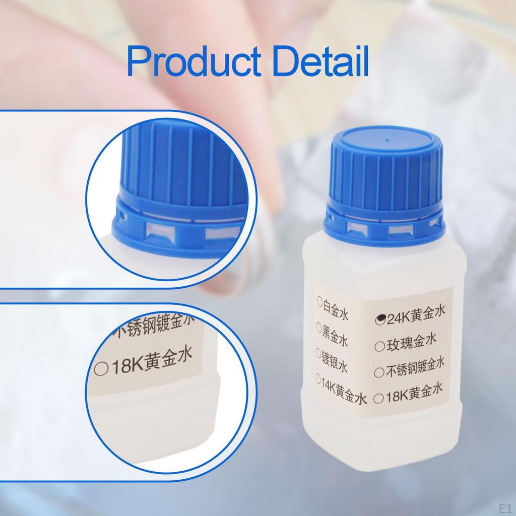 Soluție de placare 100 ml Magazin Accesorii Bijuterii Instrument Confecționare Bijuterii Auriu 24k
