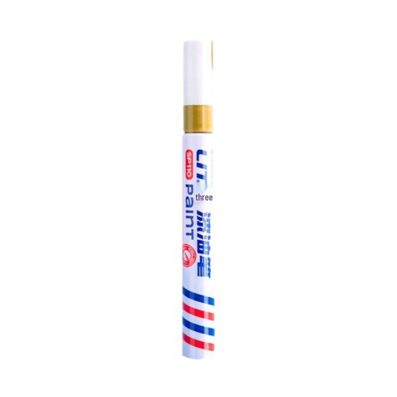 Industrial Colorfast Paint Marker Pen for Tire & Car Touch-Up, White/Black/Gold