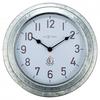 Nextime Poppy Galvanised Colour Wall Clock - 22cm