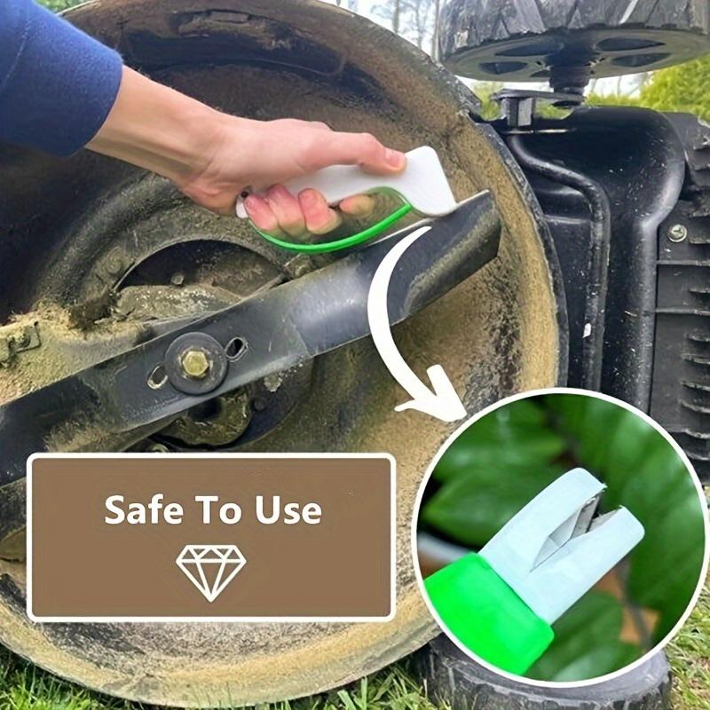 Portable Knife Sharpener for Garden Tools & Kitchen Knives - Rust-Proof, Diamond Grind Tungsten Carbide Inserts, Safe Finger Guard, Easy To Clean